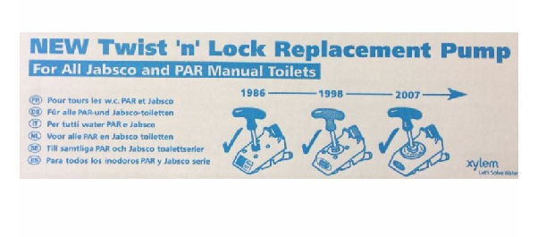 Jabsco Twist n Lock Replacement Toilet Pump Assembly 29040-3000