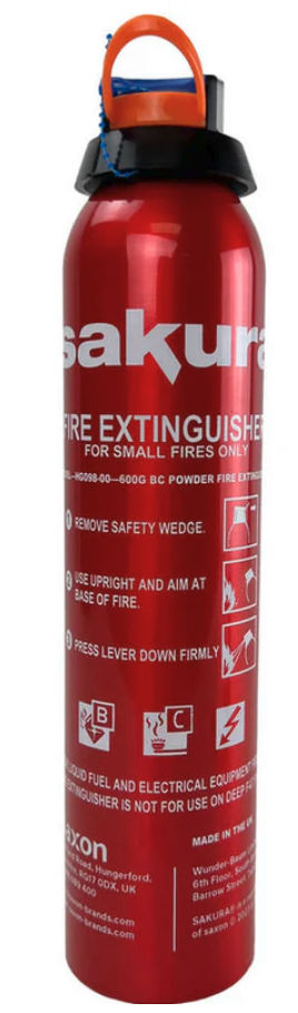 SeaMark 600g BC Dry Powder Aerosol Fire Extinguisher