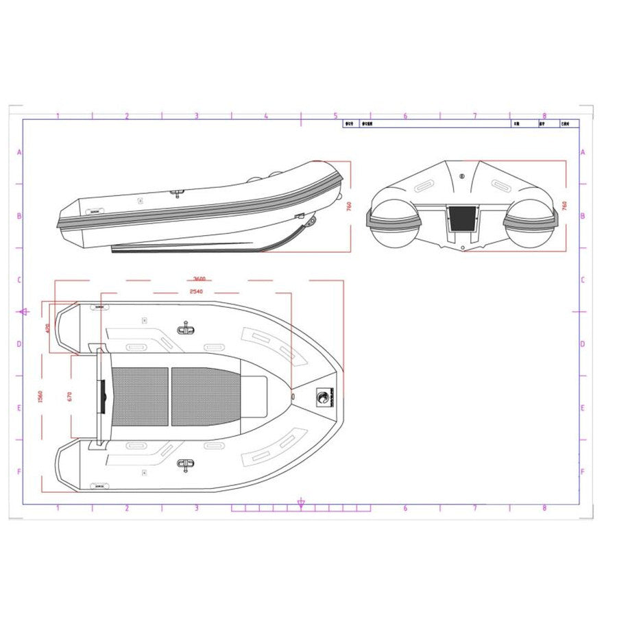 Waveline Double Skinned Aluminium Hull RIB 3.6m