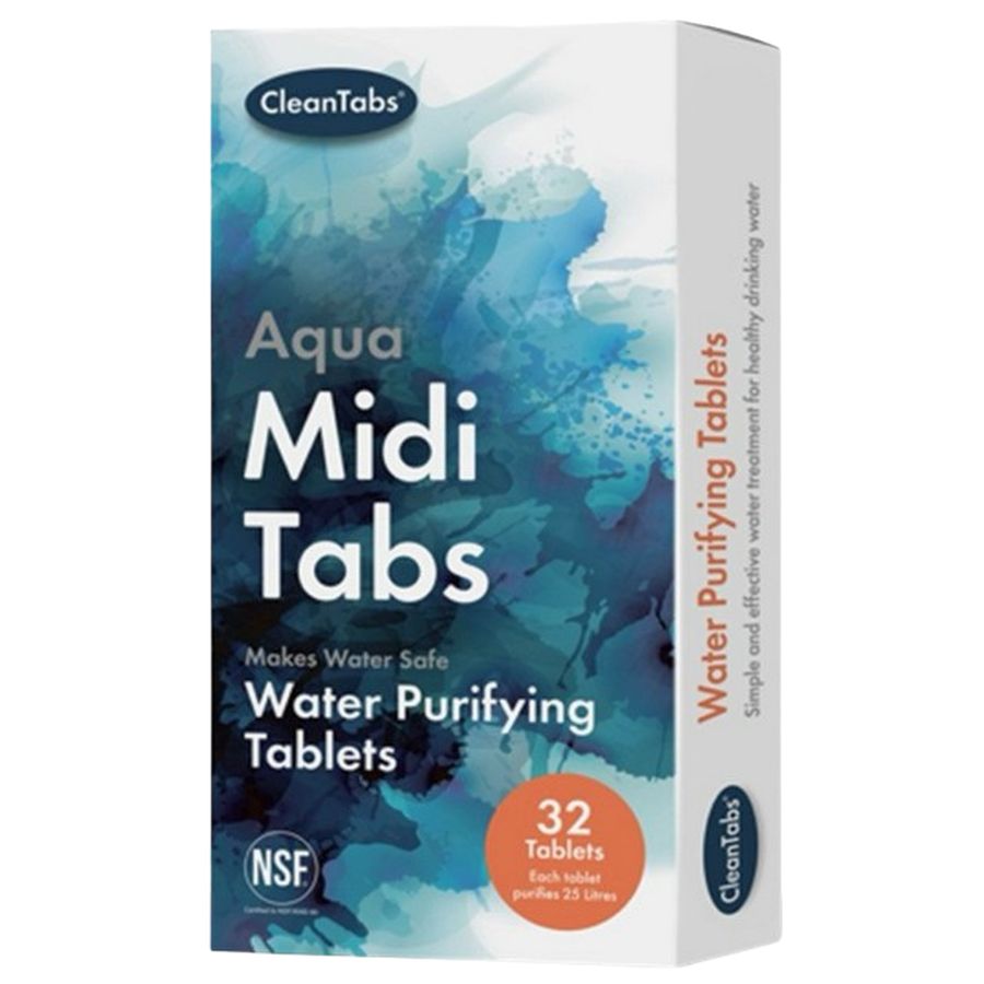 Clean Tabs Aqua Midi Tabs Water Purifying Tablets 32 Pack CL132