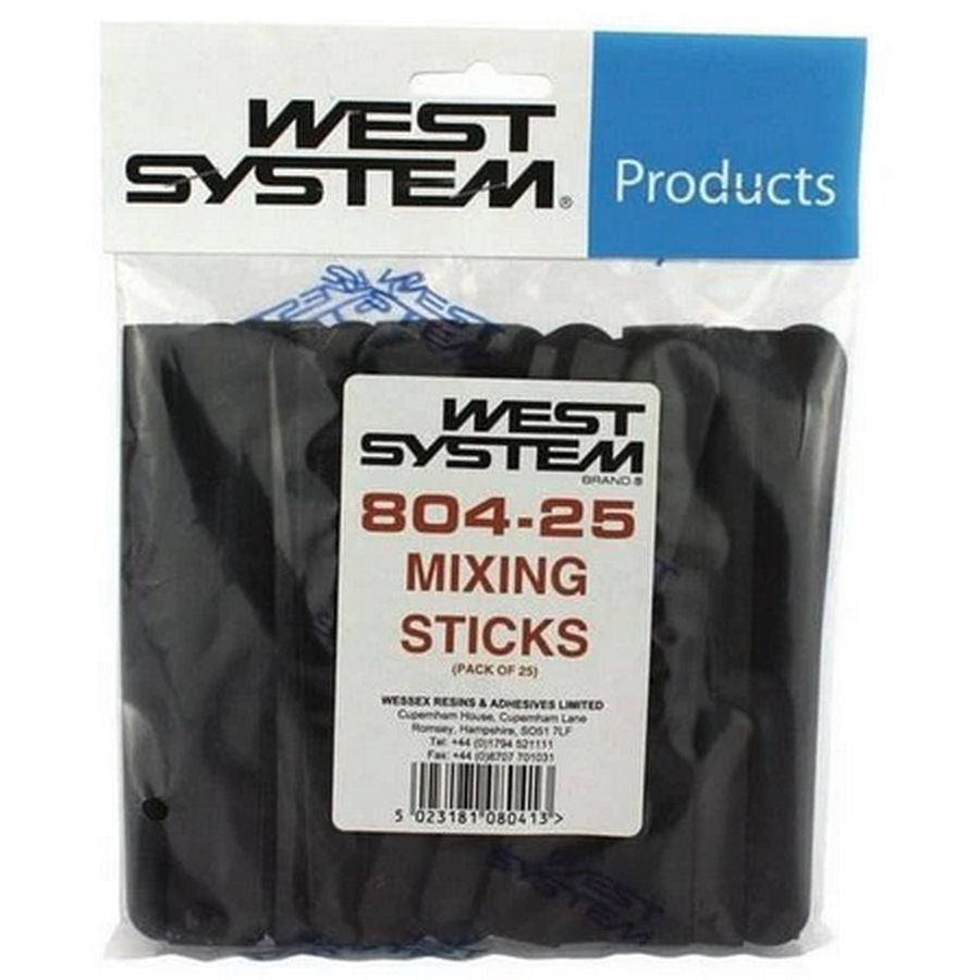 West System Reusable Plastic Mixing Sticks 804-25 - Pack 25